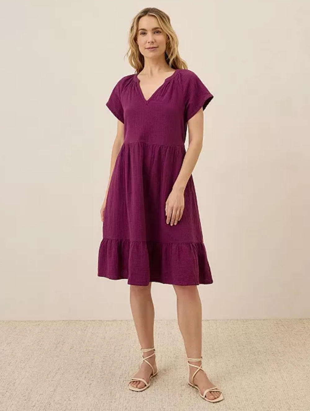 Pact Women's Organic Cotton Coastal Double Gauze Breezy Dress